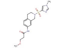 3-methoxy-N-{2-[(1-methyl-1H-imidazol-4-yl)sulfonyl]-1,2,3,4-tetrahydroisoquinolin-7-yl}propanamide