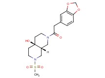 (4aR*,8aR*)-2-(1,3-benzodioxol-5-ylacetyl)-7-(methylsulfonyl)octahydro-2,7-naphthyridin-4a(2H)-ol