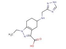 1-ethyl-5-[(1H-1,2,4-triazol-3-ylmethyl)amino]-4,5,6,7-tetrahydro-1H-indazole-3-carboxylic acid