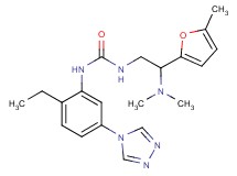 N-[2-(dimethylamino)-2-(5-methyl-2-furyl)ethyl]-N'-[2-ethyl-5-(4H-1,2,4-triazol-4-yl)phenyl]urea