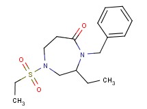 4-benzyl-3-ethyl-1-(ethylsulfonyl)-1,4-diazepan-5-one