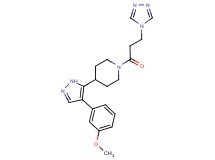 4-[4-(3-methoxyphenyl)-1H-pyrazol-5-yl]-1-[3-(4H-1,2,4-triazol-4-yl)propanoyl]piperidine