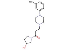 1-{3-[4-(3-methylphenyl)-1-piperazinyl]propanoyl}-3-pyrrolidinol