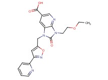 3-(2-ethoxyethyl)-2-oxo-1-[(3-pyridin-2-ylisoxazol-5-yl)methyl]-2,3-dihydro-1H-imidazo[4,5-b]pyridine-6-carboxylic acid