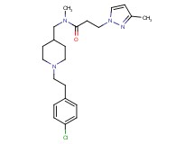 N-({1-[2-(4-chlorophenyl)ethyl]-4-piperidinyl}methyl)-N-methyl-3-(3-methyl-1H-pyrazol-1-yl)propanamide