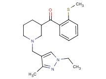 {1-[(1-ethyl-3-methyl-1H-pyrazol-4-yl)methyl]-3-piperidinyl}[2-(methylthio)phenyl]methanone