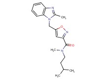 N-methyl-5-[(2-methyl-1H-benzimidazol-1-yl)methyl]-N-(3-methylbutyl)-3-isoxazolecarboxamide