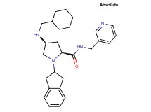 (4S)-4-[(cyclohexylmethyl)amino]-1-(2,3-dihydro-1H-inden-2-yl)-N-(3-pyridinylmethyl)-L-prolinamide