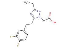 {5-[2-(3,4-difluorophenyl)ethyl]-3-ethyl-1H-1,2,4-triazol-1-yl}acetic acid