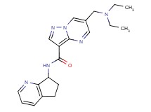 6-[(diethylamino)methyl]-N-(6,7-dihydro-5H-cyclopenta[b]pyridin-7-yl)pyrazolo[1,5-a]pyrimidine-3-carboxamide