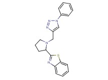 2-{1-[(1-phenyl-1H-1,2,3-triazol-4-yl)methyl]-2-pyrrolidinyl}-1,3-benzothiazole