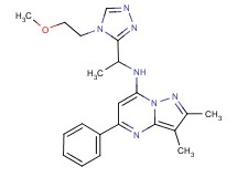 N-{1-[4-(2-methoxyethyl)-4H-1,2,4-triazol-3-yl]ethyl}-2,3-dimethyl-5-phenylpyrazolo[1,5-a]pyrimidin-7-amine
