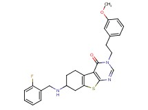 7-[(2-fluorobenzyl)amino]-3-[2-(3-methoxyphenyl)ethyl]-5,6,7,8-tetrahydro[1]benzothieno[2,3-d]pyrimidin-4(3H)-one