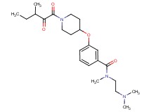 N-[2-(dimethylamino)ethyl]-N-methyl-3-{[1-(3-methyl-2-oxopentanoyl)-4-piperidinyl]oxy}benzamide