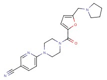 6-{4-[5-(pyrrolidin-1-ylmethyl)-2-furoyl]piperazin-1-yl}nicotinonitrile