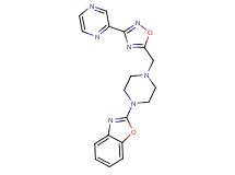 2-(4-{[3-(2-pyrazinyl)-1,2,4-oxadiazol-5-yl]methyl}-1-piperazinyl)-1,3-benzoxazole