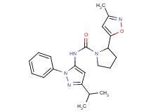 N-(3-isopropyl-1-phenyl-1H-pyrazol-5-yl)-2-(3-methylisoxazol-5-yl)pyrrolidine-1-carboxamide