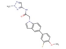 2-[5-(3-fluoro-4-methoxyphenyl)-1H-indol-1-yl]-N-(2-methyl-2H-1,2,3-triazol-4-yl)acetamide