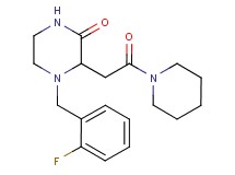 4-(2-fluorobenzyl)-3-[2-oxo-2-(1-piperidinyl)ethyl]-2-piperazinone