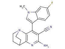 6-amino-8-(6-fluoro-1-methyl-1H-indol-3-yl)-3,4-dihydro-2H-1,4-ethano-1,5-naphthyridine-7-carbonitrile
