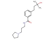 3-(3-hydroxy-3-methylbutyl)-N-[3-(1-pyrrolidinyl)propyl]benzamide