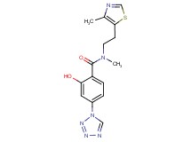 2-hydroxy-N-methyl-N-[2-(4-methyl-1,3-thiazol-5-yl)ethyl]-4-(1H-tetrazol-1-yl)benzamide