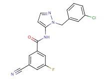 N-[1-(3-chlorobenzyl)-1H-pyrazol-5-yl]-3-cyano-5-fluorobenzamide