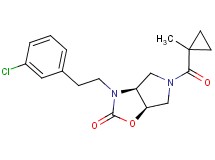 (3aS*,6aR*)-3-[2-(3-chlorophenyl)ethyl]-5-[(1-methylcyclopropyl)carbonyl]hexahydro-2H-pyrrolo[3,4-d][1,3]oxazol-2-one