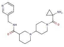 1'-[(1-aminocyclopropyl)carbonyl]-N-(pyridin-3-ylmethyl)-1,4'-bipiperidine-3-carboxamide