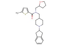 N-{[1-(2,3-dihydro-1H-inden-2-yl)-4-piperidinyl]methyl}-5-methyl-N-(tetrahydro-2-furanylmethyl)-2-thiophenecarboxamide