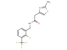 N-[2-fluoro-3-(trifluoromethyl)benzyl]-2-(2-methyl-1,3-thiazol-4-yl)acetamide