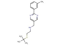 2-(tert-butylthio)-N-{[2-(3-methylphenyl)pyrimidin-5-yl]methyl}ethanamine