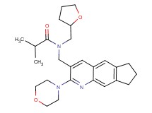 2-methyl-N-{[2-(4-morpholinyl)-7,8-dihydro-6H-cyclopenta[g]quinolin-3-yl]methyl}-N-(tetrahydro-2-furanylmethyl)propanamide