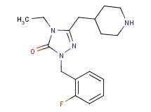 4-ethyl-2-(2-fluorobenzyl)-5-(4-piperidinylmethyl)-2,4-dihydro-3H-1,2,4-triazol-3-one dihydrochloride