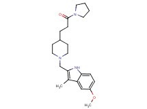 5-methoxy-3-methyl-2-({4-[3-oxo-3-(1-pyrrolidinyl)propyl]-1-piperidinyl}methyl)-1H-indole