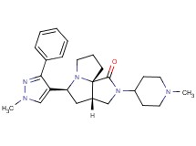 (3aS*,5S*,9aS*)-5-(1-methyl-3-phenyl-1H-pyrazol-4-yl)-2-(1-methyl-4-piperidinyl)hexahydro-7H-pyrrolo[3,4-g]pyrrolizin-1(2H)-one