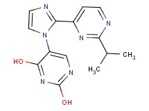 5-[2-(2-isopropylpyrimidin-4-yl)-1H-imidazol-1-yl]pyrimidine-2,4-diol