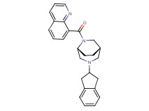 8-{[(1S*,5R*)-3-(2,3-dihydro-1H-inden-2-yl)-3,6-diazabicyclo[3.2.2]non-6-yl]carbonyl}quinoline