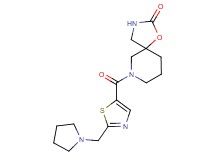 7-{[2-(1-pyrrolidinylmethyl)-1,3-thiazol-5-yl]carbonyl}-1-oxa-3,7-diazaspiro[4.5]decan-2-one