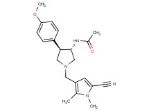 N-[(3S*,4R*)-1-[(5-cyano-1,2-dimethyl-1H-pyrrol-3-yl)methyl]-4-(4-methoxyphenyl)-3-pyrrolidinyl]acetamide