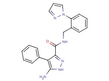 5-amino-4-phenyl-N-[2-(1H-pyrazol-1-yl)benzyl]-1H-pyrazole-3-carboxamide