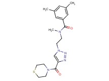 N,3,5-trimethyl-N-{2-[4-(thiomorpholin-4-ylcarbonyl)-1H-1,2,3-triazol-1-yl]ethyl}benzamide