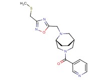 (1R*,5R*)-6-({3-[(methylthio)methyl]-1,2,4-oxadiazol-5-yl}methyl)-3-(3-pyridinylcarbonyl)-3,6-diazabicyclo[3.2.2]nonane