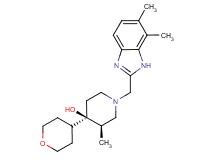 (3R*,4R*)-1-[(6,7-dimethyl-1H-benzimidazol-2-yl)methyl]-3-methyl-4-(tetrahydro-2H-pyran-4-yl)piperidin-4-ol