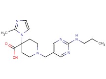 4-(2-methyl-1H-imidazol-1-yl)-1-{[2-(propylamino)pyrimidin-5-yl]methyl}piperidine-4-carboxylic acid