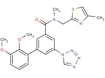 2',3'-dimethoxy-N-methyl-N-[(4-methyl-1,3-thiazol-2-yl)methyl]-5-(1H-tetrazol-1-yl)-3-biphenylcarboxamide