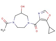 1-acetyl-4-[(5-cyclopropyl-1,3-oxazol-4-yl)carbonyl]-1,4-diazepan-6-ol