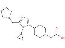 {4-[4-cyclopropyl-5-(pyrrolidin-1-ylmethyl)-4H-1,2,4-triazol-3-yl]piperidin-1-yl}acetic acid