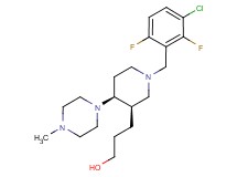 3-[(3R*,4S*)-1-(3-chloro-2,6-difluorobenzyl)-4-(4-methylpiperazin-1-yl)piperidin-3-yl]propan-1-ol