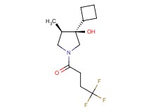 (3R*,4R*)-3-cyclobutyl-4-methyl-1-(4,4,4-trifluorobutanoyl)-3-pyrrolidinol